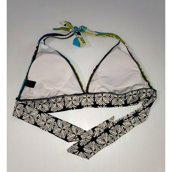 a.n.a  Womens Halter Color Full Floral Print Bikini Swim top Size 14 1326 - Picture 4 of 6